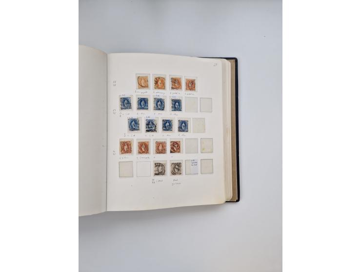 1839/1941, interessante und reichhaltige, meist gestempelte Sammlung, ab Zürich 6 mit senkrechten Unterdrucklinien auf Briefs