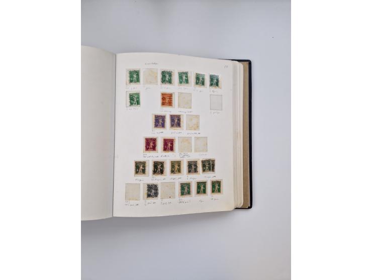 1839/1941, interessante und reichhaltige, meist gestempelte Sammlung, ab Zürich 6 mit senkrechten Unterdrucklinien auf Briefs