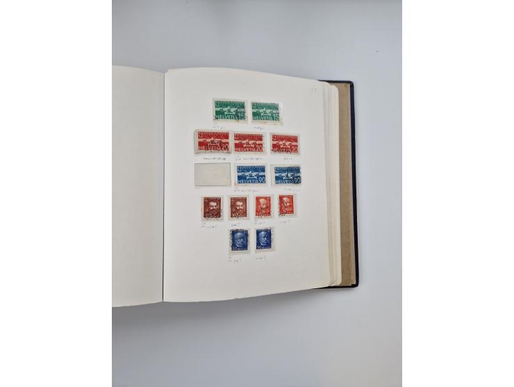 1839/1941, interessante und reichhaltige, meist gestempelte Sammlung, ab Zürich 6 mit senkrechten Unterdrucklinien auf Briefs