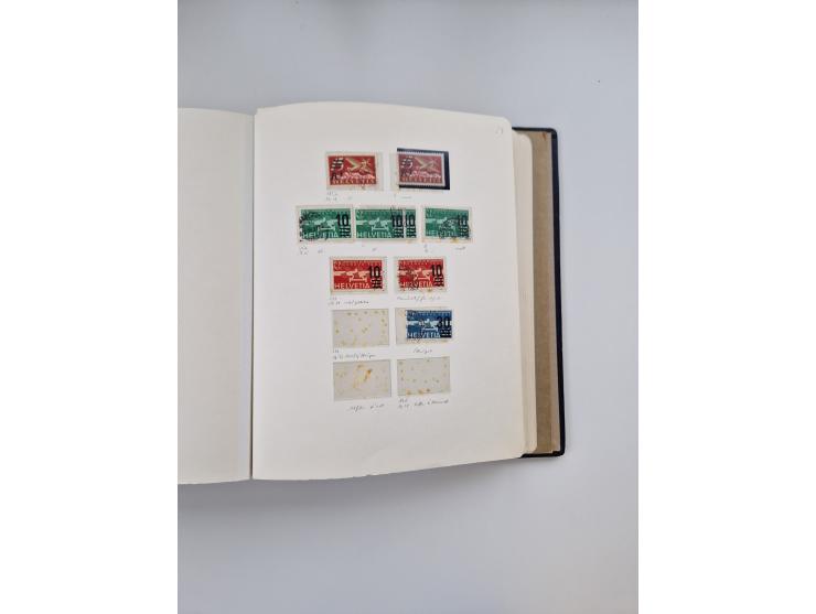 1839/1941, interessante und reichhaltige, meist gestempelte Sammlung, ab Zürich 6 mit senkrechten Unterdrucklinien auf Briefs