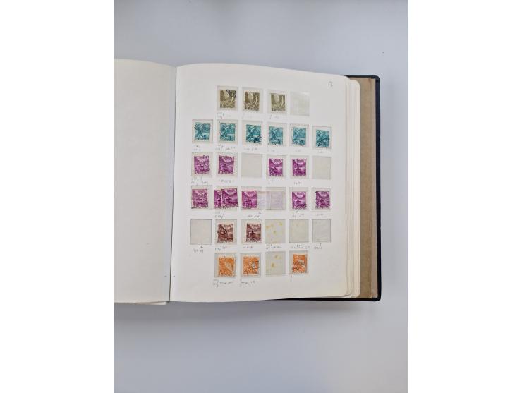 1839/1941, interessante und reichhaltige, meist gestempelte Sammlung, ab Zürich 6 mit senkrechten Unterdrucklinien auf Briefs