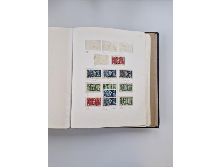 1839/1941, interessante und reichhaltige, meist gestempelte Sammlung, ab Zürich 6 mit senkrechten Unterdrucklinien auf Briefs