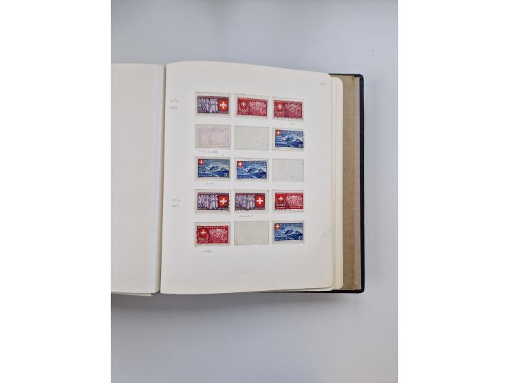 1839/1941, interessante und reichhaltige, meist gestempelte Sammlung, ab Zürich 6 mit senkrechten Unterdrucklinien auf Briefs