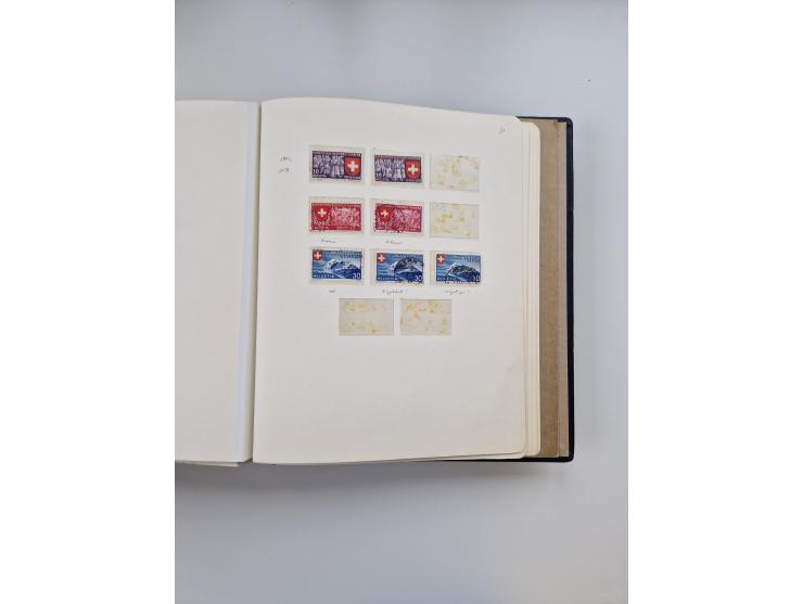 1839/1941, interessante und reichhaltige, meist gestempelte Sammlung, ab Zürich 6 mit senkrechten Unterdrucklinien auf Briefs