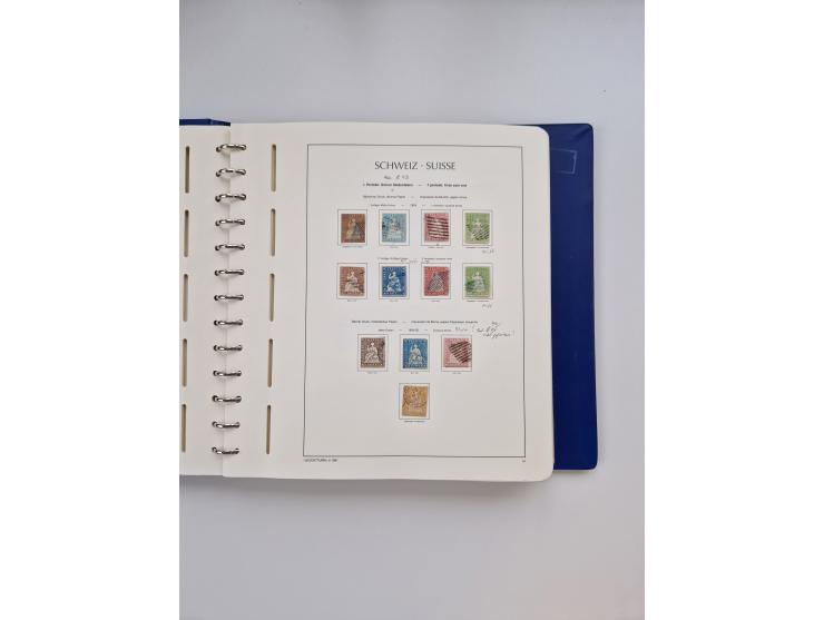 1839/1941, interessante und reichhaltige, meist gestempelte Sammlung, ab Zürich 6 mit senkrechten Unterdrucklinien auf Briefs