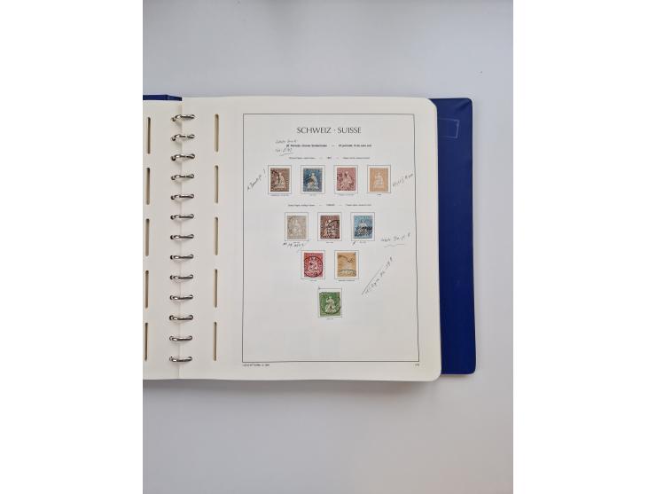 1839/1941, interessante und reichhaltige, meist gestempelte Sammlung, ab Zürich 6 mit senkrechten Unterdrucklinien auf Briefs