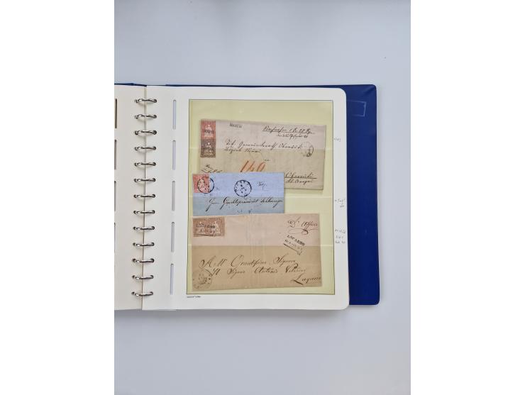 1839/1941, interessante und reichhaltige, meist gestempelte Sammlung, ab Zürich 6 mit senkrechten Unterdrucklinien auf Briefs