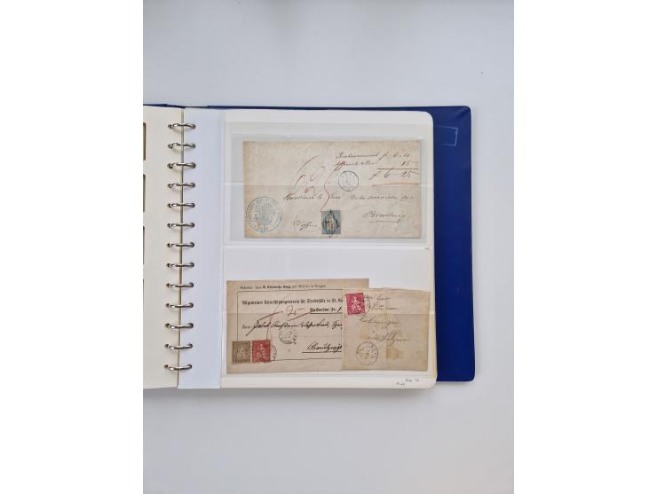 1839/1941, interessante und reichhaltige, meist gestempelte Sammlung, ab Zürich 6 mit senkrechten Unterdrucklinien auf Briefs