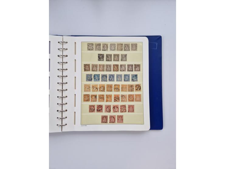 1839/1941, interessante und reichhaltige, meist gestempelte Sammlung, ab Zürich 6 mit senkrechten Unterdrucklinien auf Briefs