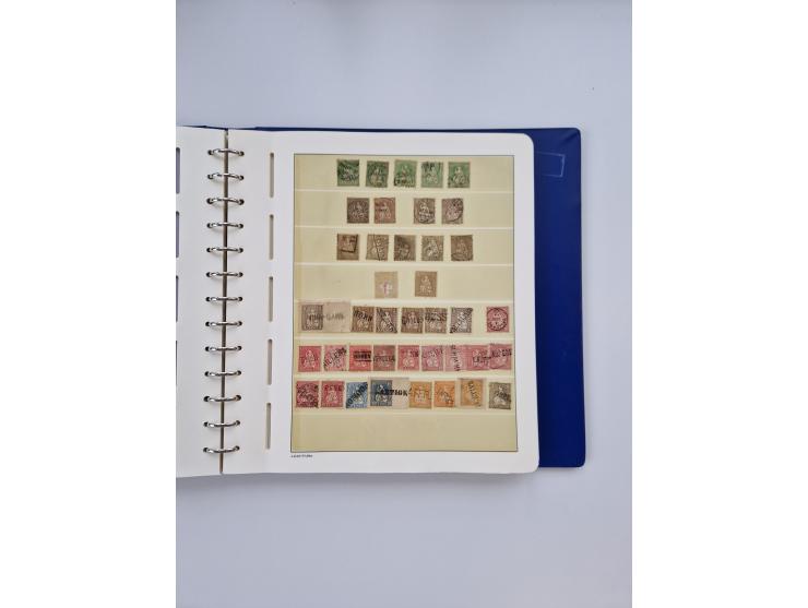 1839/1941, interessante und reichhaltige, meist gestempelte Sammlung, ab Zürich 6 mit senkrechten Unterdrucklinien auf Briefs