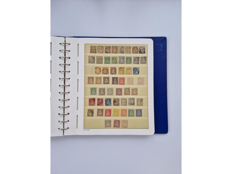 1839/1941, interessante und reichhaltige, meist gestempelte Sammlung, ab Zürich 6 mit senkrechten Unterdrucklinien auf Briefs