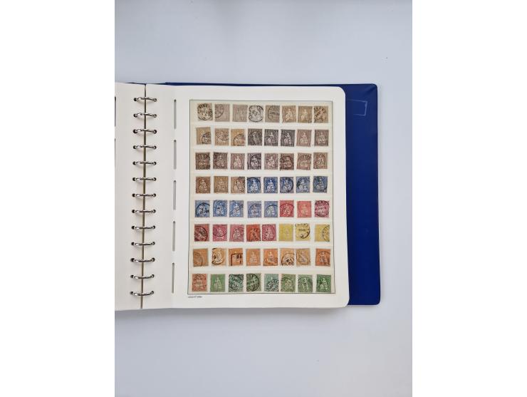 1839/1941, interessante und reichhaltige, meist gestempelte Sammlung, ab Zürich 6 mit senkrechten Unterdrucklinien auf Briefs