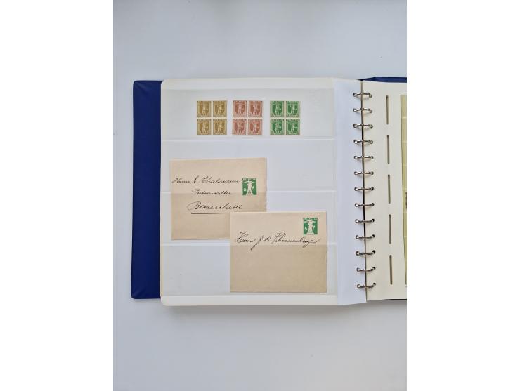 1839/1941, interessante und reichhaltige, meist gestempelte Sammlung, ab Zürich 6 mit senkrechten Unterdrucklinien auf Briefs