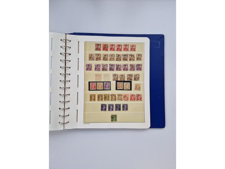 1839/1941, interessante und reichhaltige, meist gestempelte Sammlung, ab Zürich 6 mit senkrechten Unterdrucklinien auf Briefs