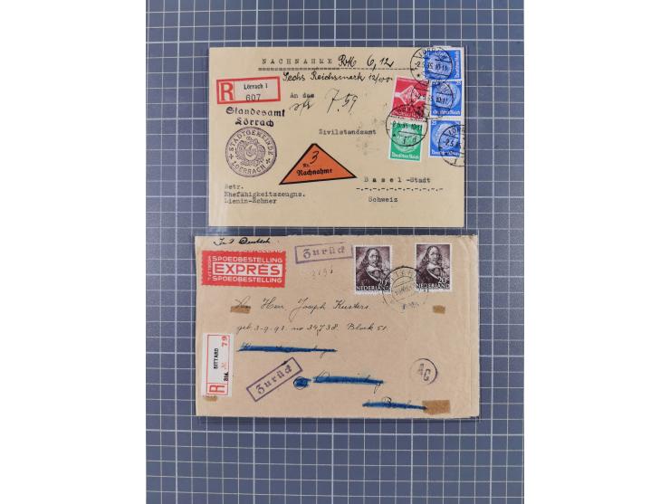 1872/45, 18 Briefe und Karten, überwiegend Kriegszeit WKII. mit einigen ungewöhnlichen und interessanten Stücken, aber auch B