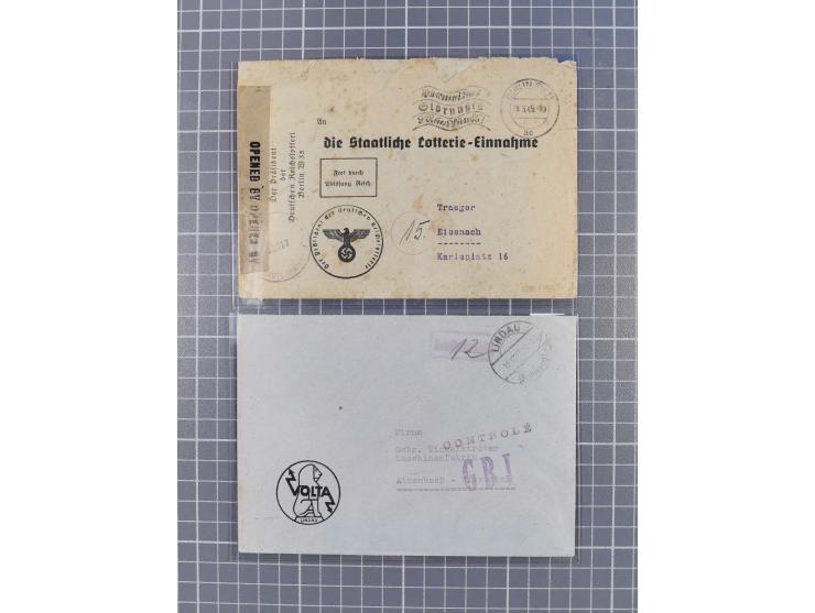 1872/45, 18 Briefe und Karten, überwiegend Kriegszeit WKII. mit einigen ungewöhnlichen und interessanten Stücken, aber auch B