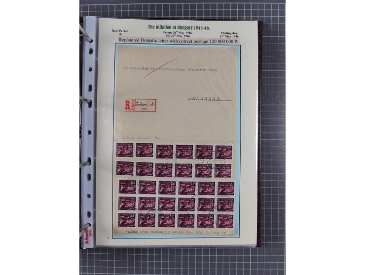 HYPERINFLATION: 1945/46, extensive exhibit collection with over 125 covers and postcards, spanning periods 1 to 21 and 25-26,