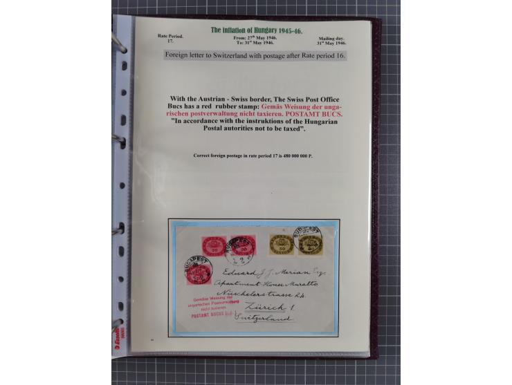 HYPERINFLATION: 1945/46, extensive exhibit collection with over 125 covers and postcards, spanning periods 1 to 21 and 25-26,