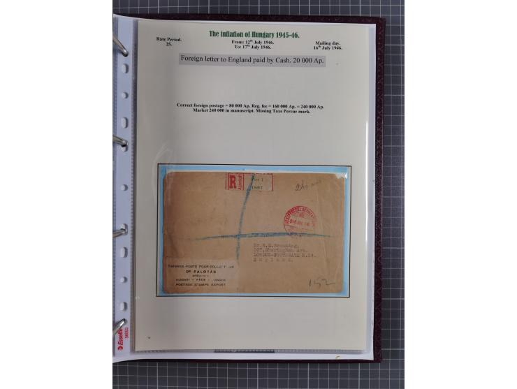 HYPERINFLATION: 1945/46, extensive exhibit collection with over 125 covers and postcards, spanning periods 1 to 21 and 25-26,