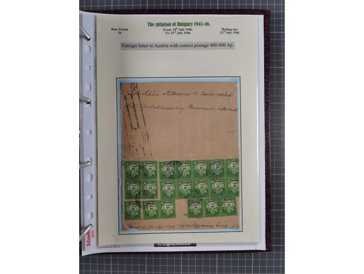 HYPERINFLATION: 1945/46, extensive exhibit collection with over 125 covers and postcards, spanning periods 1 to 21 and 25-26,