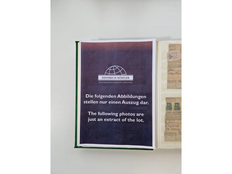 HYPERINFLATION: 1945/46, massive stock consisiting of over 450 parcel cards, spanning periods 2 to 27, showing an extensive r