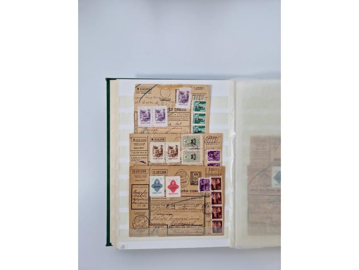 HYPERINFLATION: 1945/46, massive stock consisiting of over 450 parcel cards, spanning periods 2 to 27, showing an extensive r