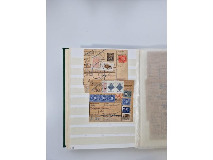 HYPERINFLATION: 1945/46, massive stock consisiting of over 450 parcel cards, spanning periods 2 to 27, showing an extensive r