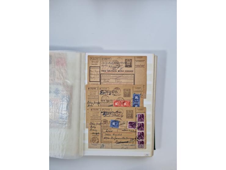 HYPERINFLATION: 1945/46, massive stock consisiting of over 450 parcel cards, spanning periods 2 to 27, showing an extensive r