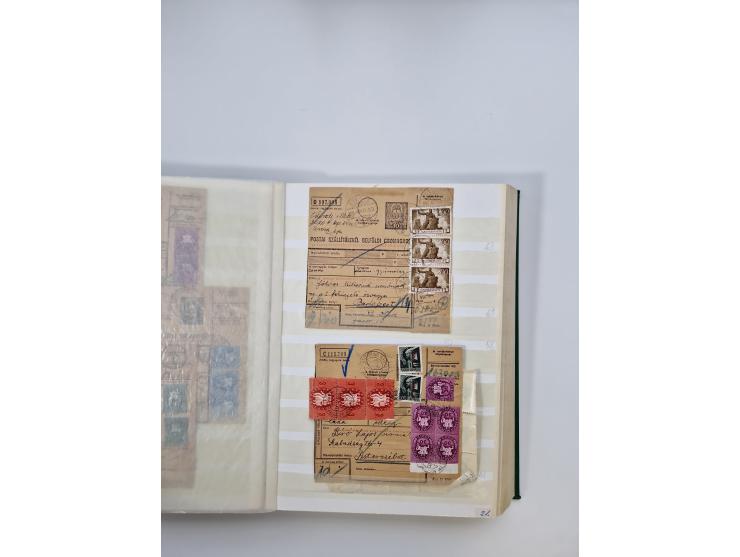 HYPERINFLATION: 1945/46, massive stock consisiting of over 450 parcel cards, spanning periods 2 to 27, showing an extensive r