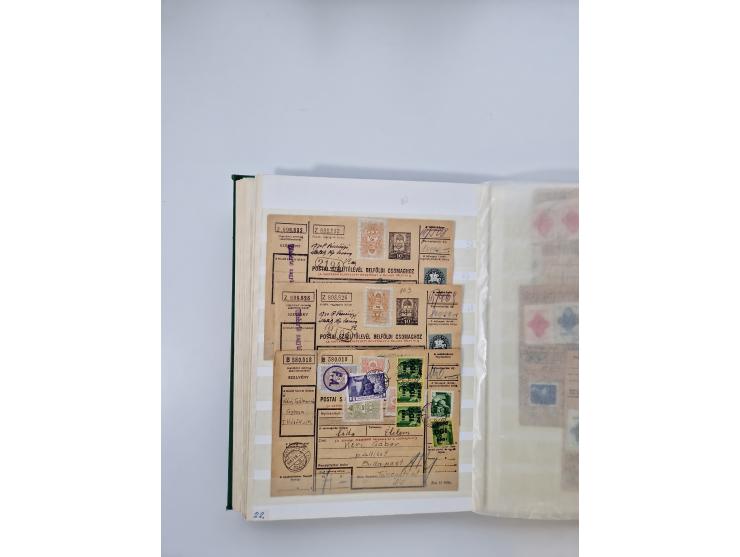 HYPERINFLATION: 1945/46, massive stock consisiting of over 450 parcel cards, spanning periods 2 to 27, showing an extensive r