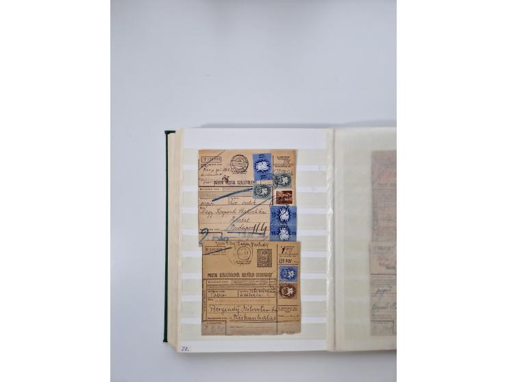 HYPERINFLATION: 1945/46, massive stock consisiting of over 450 parcel cards, spanning periods 2 to 27, showing an extensive r