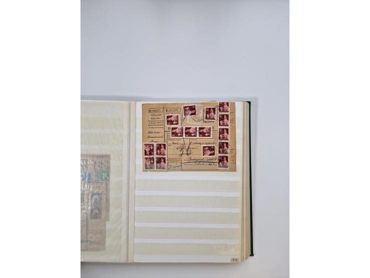 HYPERINFLATION: 1945/46, massive stock consisiting of over 450 parcel cards, spanning periods 2 to 27, showing an extensive r