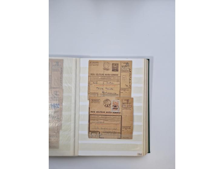 HYPERINFLATION: 1945/46, massive stock consisiting of over 450 parcel cards, spanning periods 2 to 27, showing an extensive r