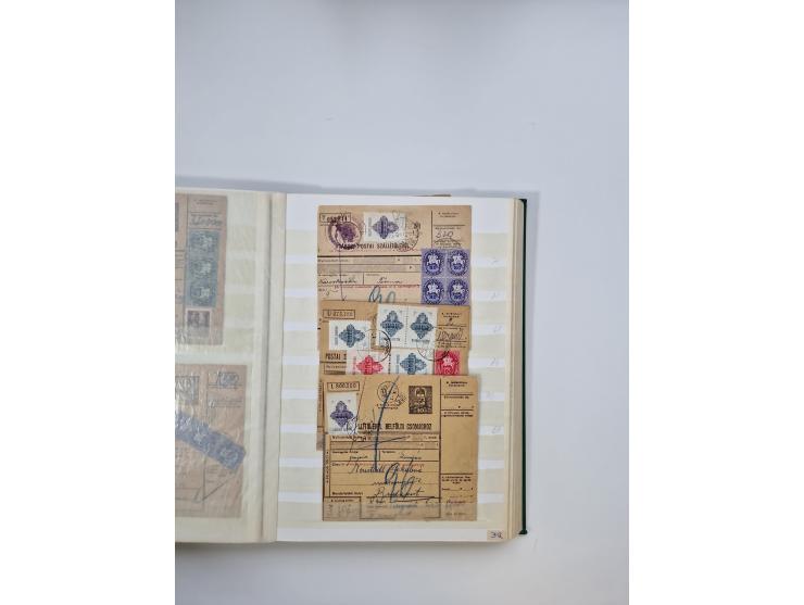 HYPERINFLATION: 1945/46, massive stock consisiting of over 450 parcel cards, spanning periods 2 to 27, showing an extensive r