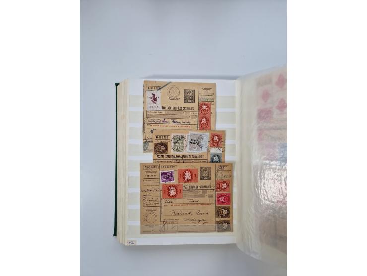 HYPERINFLATION: 1945/46, massive stock consisiting of over 450 parcel cards, spanning periods 2 to 27, showing an extensive r