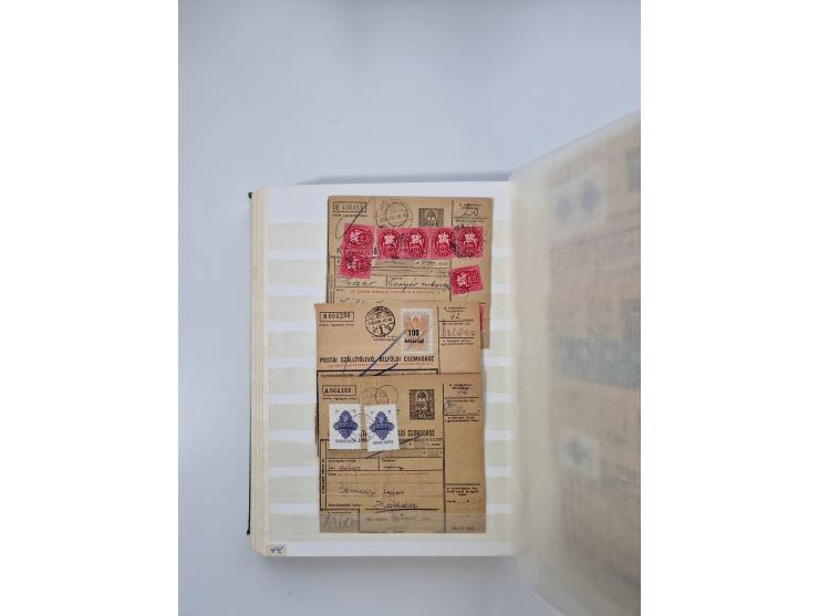 HYPERINFLATION: 1945/46, massive stock consisiting of over 450 parcel cards, spanning periods 2 to 27, showing an extensive r