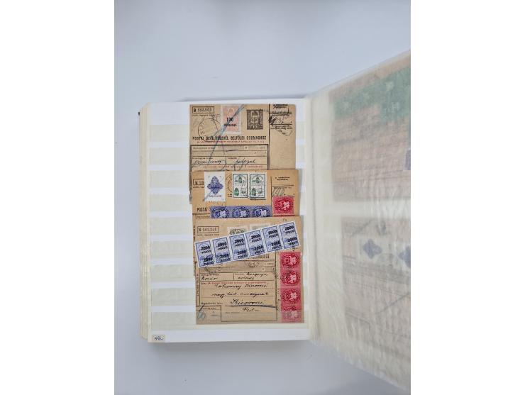 HYPERINFLATION: 1945/46, massive stock consisiting of over 450 parcel cards, spanning periods 2 to 27, showing an extensive r