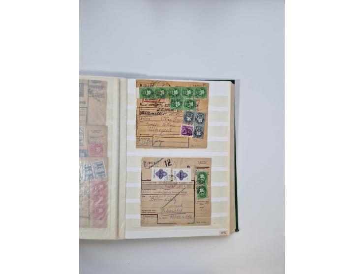 HYPERINFLATION: 1945/46, massive stock consisiting of over 450 parcel cards, spanning periods 2 to 27, showing an extensive r