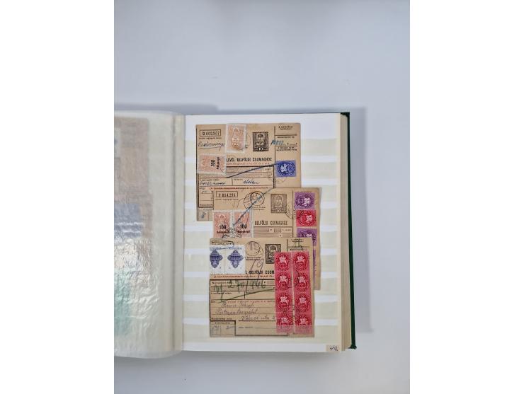 HYPERINFLATION: 1945/46, massive stock consisiting of over 450 parcel cards, spanning periods 2 to 27, showing an extensive r