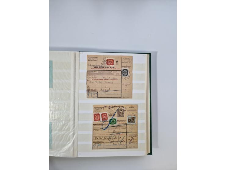 HYPERINFLATION: 1945/46, massive stock consisiting of over 450 parcel cards, spanning periods 2 to 27, showing an extensive r