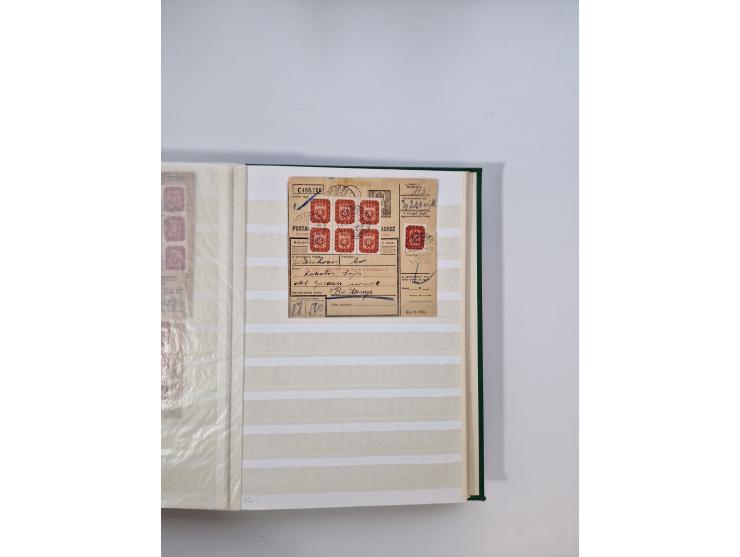 HYPERINFLATION: 1945/46, massive stock consisiting of over 450 parcel cards, spanning periods 2 to 27, showing an extensive r