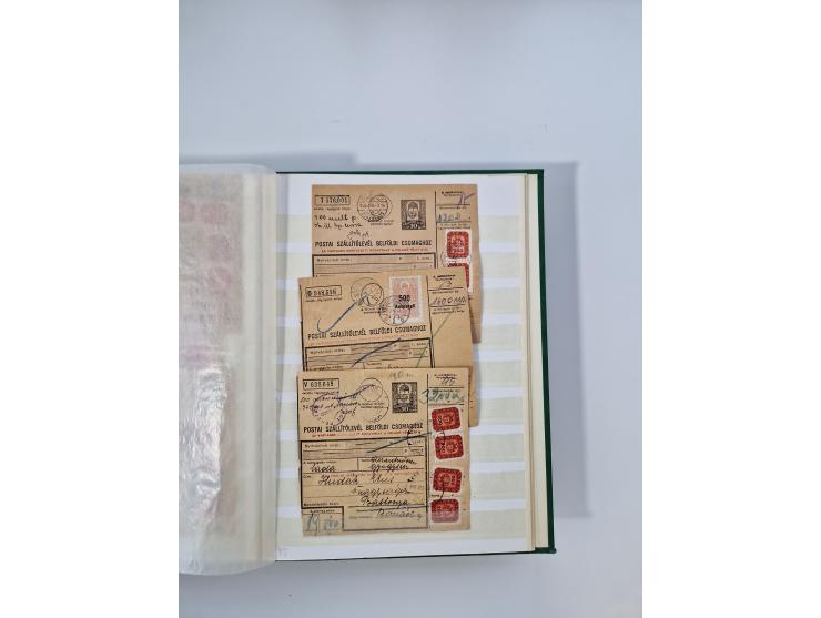 HYPERINFLATION: 1945/46, massive stock consisiting of over 450 parcel cards, spanning periods 2 to 27, showing an extensive r