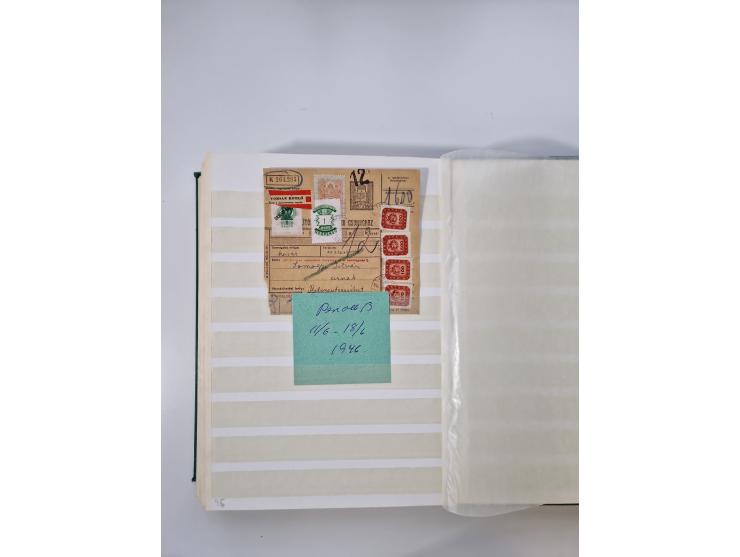 HYPERINFLATION: 1945/46, massive stock consisiting of over 450 parcel cards, spanning periods 2 to 27, showing an extensive r