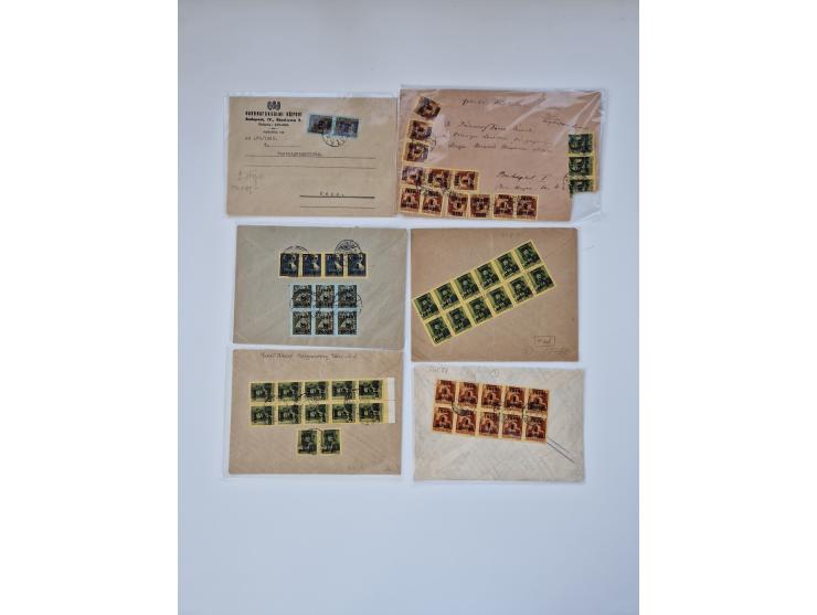 HYPERINFLATION: 1945/46, large stock of duplicates with over 155 covers and parcel cards, spanning most periods up to the 27t
