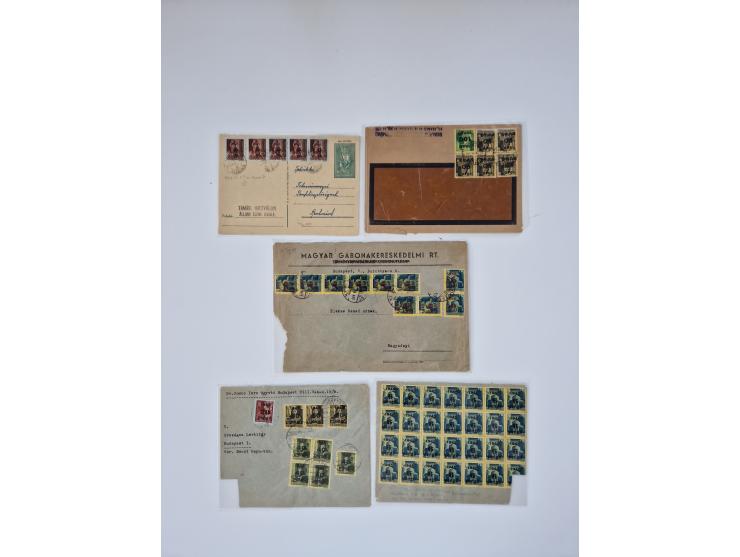 HYPERINFLATION: 1945/46, large stock of duplicates with over 155 covers and parcel cards, spanning most periods up to the 27t