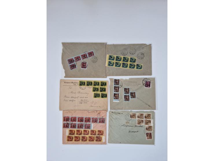 HYPERINFLATION: 1945/46, large stock of duplicates with over 155 covers and parcel cards, spanning most periods up to the 27t