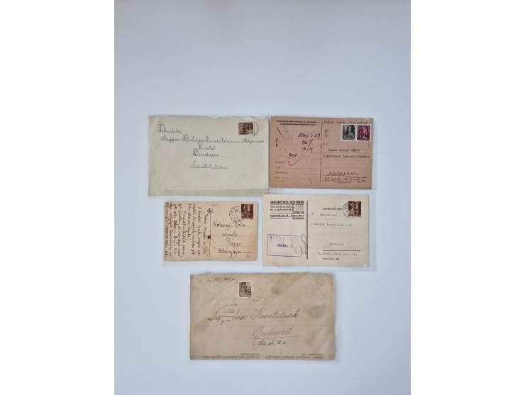HYPERINFLATION: 1945/46, large stock of duplicates with over 155 covers and parcel cards, spanning most periods up to the 27t