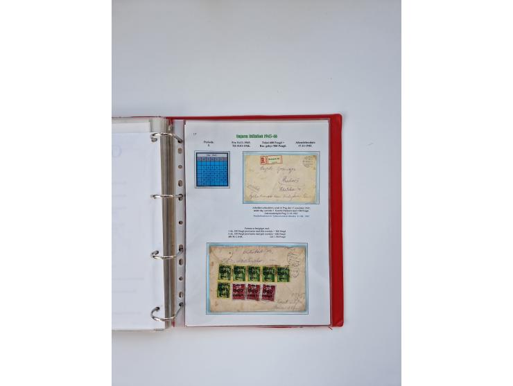 HYPERINFLATION: 1945/46, large stock of duplicates with over 155 covers and parcel cards, spanning most periods up to the 27t