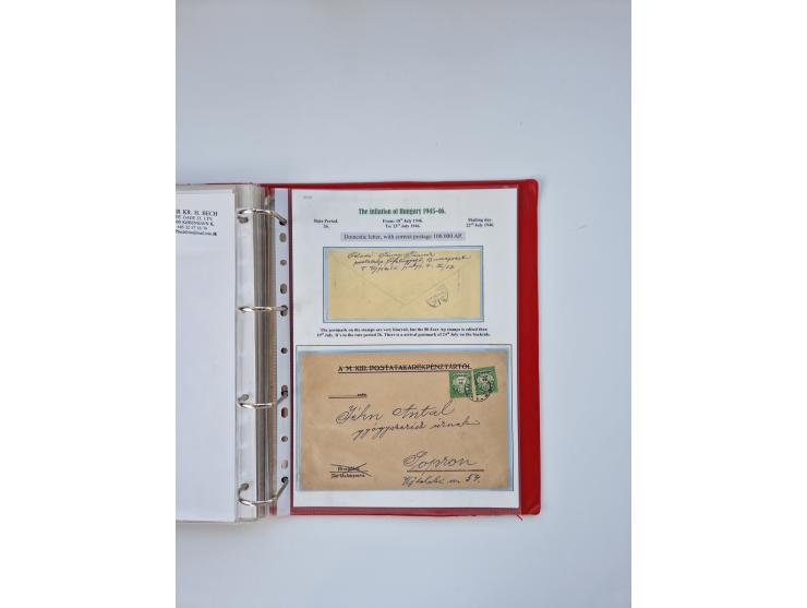 HYPERINFLATION: 1945/46, large stock of duplicates with over 155 covers and parcel cards, spanning most periods up to the 27t