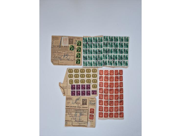 HYPERINFLATION: 1945/46, large stock of duplicates with over 155 covers and parcel cards, spanning most periods up to the 27t